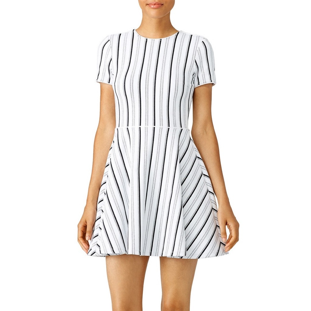 Opening Ceremony Black and White Striped Mini Dress